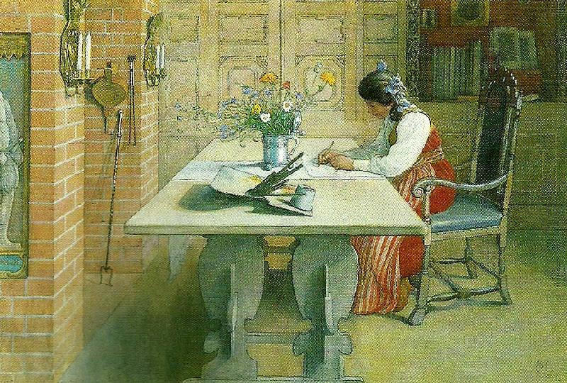Carl Larsson hilda oil painting picture